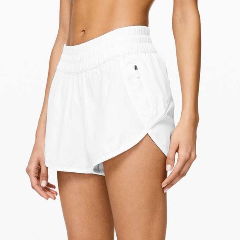 Lululemon Tracker Short V 4" In White Sz 12